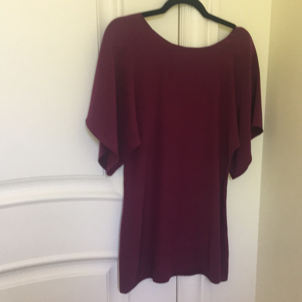 Purple silk blouse